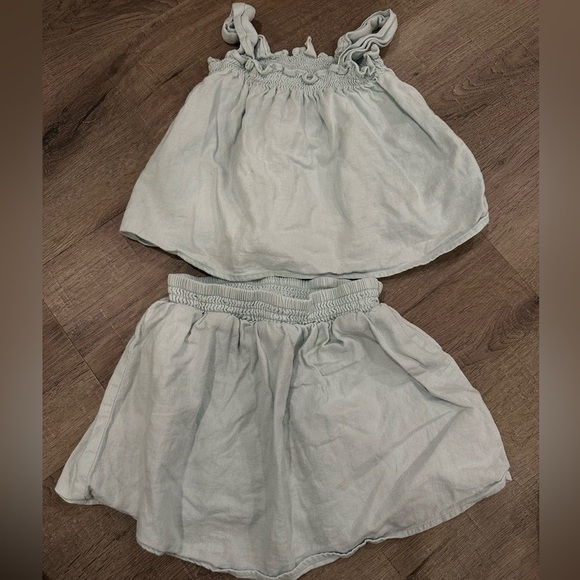 Baby Gap 2 Piece Tank and Skirt Outfit | 4T | VGUC | light blue teal | summer - Picture 1 of 5